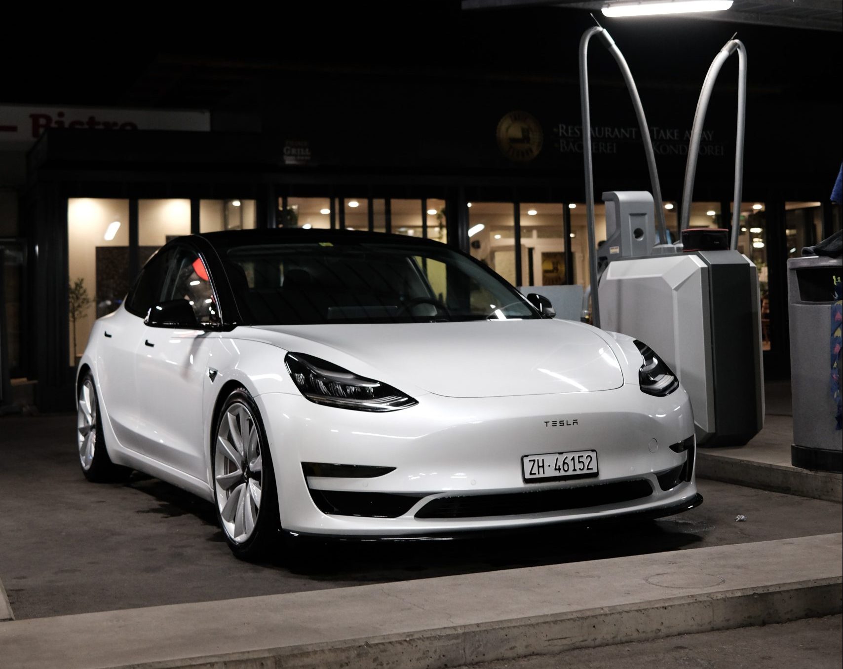 White Tesla Model 3